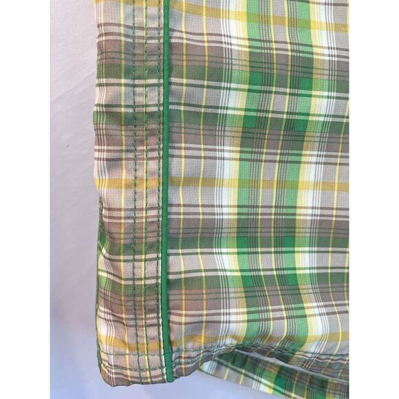 3/$20 North Face Men's Sz M Board Shorts Swim Trunks Green Plaid 10" Inseam - Picture 7 of 11